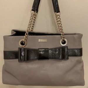 Kate Spade Gray and Black Bow Bag